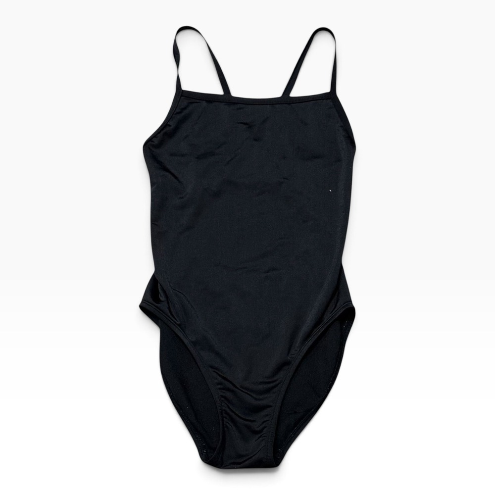 SYROKAN One Piece Swimsuit Women 36 Black Athletic Crossback SP019 EUC